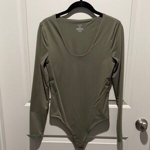 nuuds Olive Long Sleeve Bodysuit